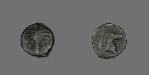 Coin Depicting a Date Palm Tree, 410-146 BCE. Creator: Unknown Coin Depicting a Date Palm Tree, 410-146 BCE. Creator: Unknown