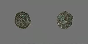 Grey Background Collection: Coin Depicting a Double Cornucopia, Hasmonaean Dynasty (135-76 BCE)... (103-76 BCE)