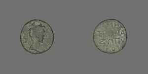 Coin Depicting Emperor Augustus, 27 BCE-14 CE. Creator: Unknown