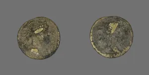 Bust Gallery: Coin Depicting a Female Bust, 31 BCE-476 CE. Creator: Unknown