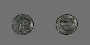 Bull Collection: Coin Depicting the God Apollo, about 340-241 BCE. Creator: Unknown