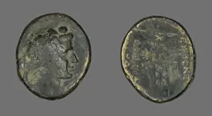 Coin Depicting the God Dionysos, about 133 BCE. Creator: Unknown
