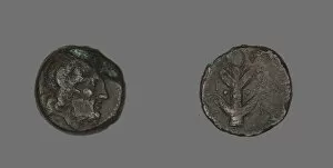 North African Gallery: Coin Depicting the God Zeus Ammon, 247-221 BCE. Creator: Unknown