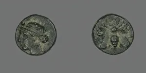 Ephesus Prints: Coin Depicting the Goddess Artemis, 258-202 BCE. Creator: Unknown
