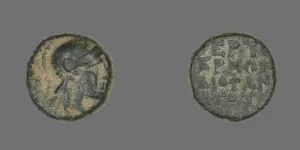 Wisdom Gallery: Coin Depicting the Goddess Athena, about 300-200 BCE. Creator: Unknown