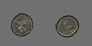 Wisdom Gallery: Coin Depicting the Goddess Athena, about 300-268 BCE. Creator: Unknown