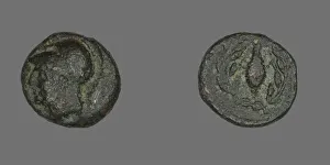 Wisdom Gallery: Coin Depicting the Goddess Athena, after 340 BCE. Creator: Unknown