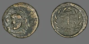 Wisdom Gallery: Coin Depicting the Goddess Athena, 371-357 BCE. Creator: Unknown
