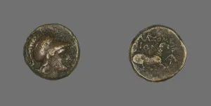 Coin Depicting the Goddess Athena, 387-301 BCE. Creator: Unknown