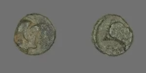 Wisdom Gallery: Coin Depicting the Goddess Athena, before 387 BCE. Creator: Unknown