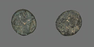 Curing Gallery: Coin Depicting the Goddess Kybele, 2nd-1st century BCE. Creator: Unknown