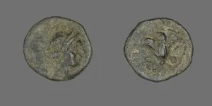 Personification Gallery: Coin Depicting the Goddess Rhodos, 333-304 BCE. Creator: Unknown
