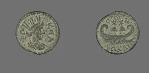 Coin Depicting the Goddess Tyche, (253-268?). Creator: Unknown