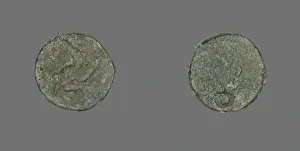 Grey Background Collection: Coin Depicting a Griffin, 4th-1st century BCE. Creator: Unknown