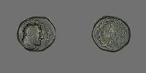 Coin Depicting the Hero Herakles, about 133 BCE. Creator: Unknown