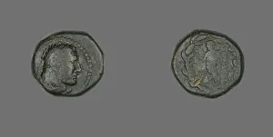 Herakles Gallery: Coin Depicting the Hero Herakles, about 133 BCE. Creator: Unknown