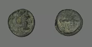 Coin Depicting the Hero Herakles, about 168 BCE. Creator: Unknown