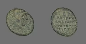 Coin Depicting the Hero Herakles, about 300-200 BCE. Creator: Unknown
