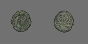 Coin Depicting the Hero Herakles, about 300-200 BCE. Creator: Unknown