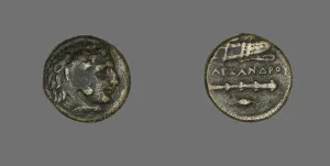 Coin Depicting the Hero Herakles, 336-323 BCE. Creator: Unknown