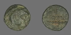 Coin Depicting the Hero Herakles, 336-323 BCE. Creator: Unknown