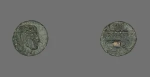 Herakles Gallery: Coin Depicting the Hero Herakles, 387-300 BCE. Creator: Unknown