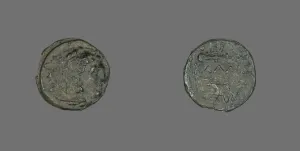 Coin Depicting the Hero Herakles, 4th century BCE. Creator: Unknown