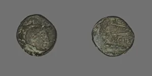 Coin Depicting the Hero Herakles, 4th century BCE. Creator: Unknown