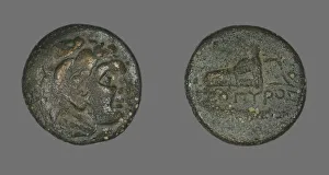 Coin Depicting the Hero Herakles, 4th century BCE and later. Creator: Unknown