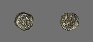 Palestine Collection: Coin Depicting a Parasol, 42-43, reign of King Herod Agrippa I (37-43). Creator: Unknown