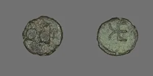 Coin Depicting Two Rams, about 400-310 BCE. Creator: Unknown