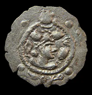 Huns Prints: Coin of the Hephthalites, End of the 5th century. Creator: Numismatic, Ancient Coins