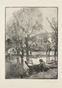 Un coin de lIle de Billancourt. Creator: Auguste Louis Lepere (French, 1849-1918)