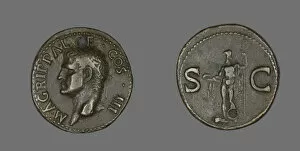 Letters Gallery: As (Coin) Portraying Agrippa, 27-12 BCE. Creator: Unknown