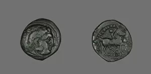 Herakles Gallery: Coin Portraying Alexander the Great as the Hero Herakles, 306-297 BCE. Creator: Unknown