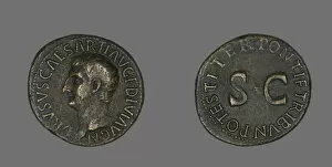 Letters Gallery: As (Coin) Portraying Drusus, 21-22. Creator: Unknown