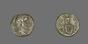 Billon Gallery: Coin Portraying Emperor Antoninus Pius, 138-139. Creator: Unknown