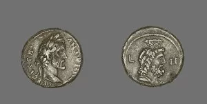 Billon Gallery: Coin Portraying Emperor Antoninus Pius, 145. Creator: Unknown