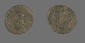 Late Antiquity Prints: Coin Portraying Emperor Arcadius, 383-408 CE. Creator: Unknown