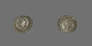 Numismatology Collection: Coin Portraying Emperor Arcadius, 392-395. Creator: Unknown
