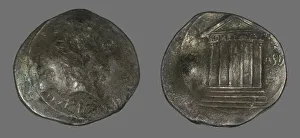 Coin Portraying Emperor Augustus, 27 BCE-14 CE. Creator: Unknown