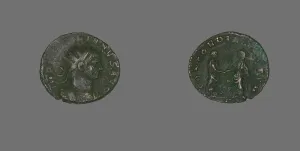 Aurelian Prints: Coin Portraying Emperor Aurelian, 270-275. Creator: Unknown