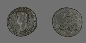 Claudius Prints: As (Coin) Portraying Emperor Claudius, 41-50. Creator: Unknown