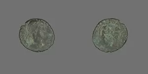 Constantinian Gallery: Coin Portraying Emperor Constans, 335-350 CE. Creator: Unknown