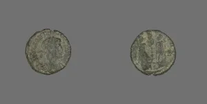 Constantius Prints: Coin Portraying Emperor Constans or Emperor Constantius II, 324-361. Creator: Unknown