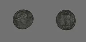Flavius Valerius Constantinus Prints: Coin Portraying Emperor Constantine, 272-337, probably 327-329. Creator: Unknown