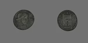 Constantinian Gallery: Coin Portraying Emperor Constantine, 272-337, probably 327-329. Creator: Unknown