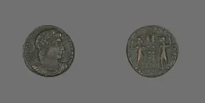 Flavius Valerius Constantinus Prints: Coin Portraying Emperor Constantine I, 333-335. Creator: Unknown
