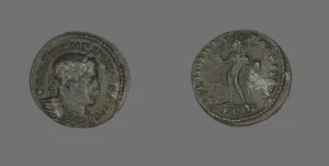 Flavius Valerius Constantinus Prints: Coin Portraying Emperor Constantine I, 318 AD. Creator: Unknown