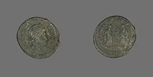 Constantinian Gallery: Coin Portraying Emperor Constantine I, 318-319. Creator: Unknown